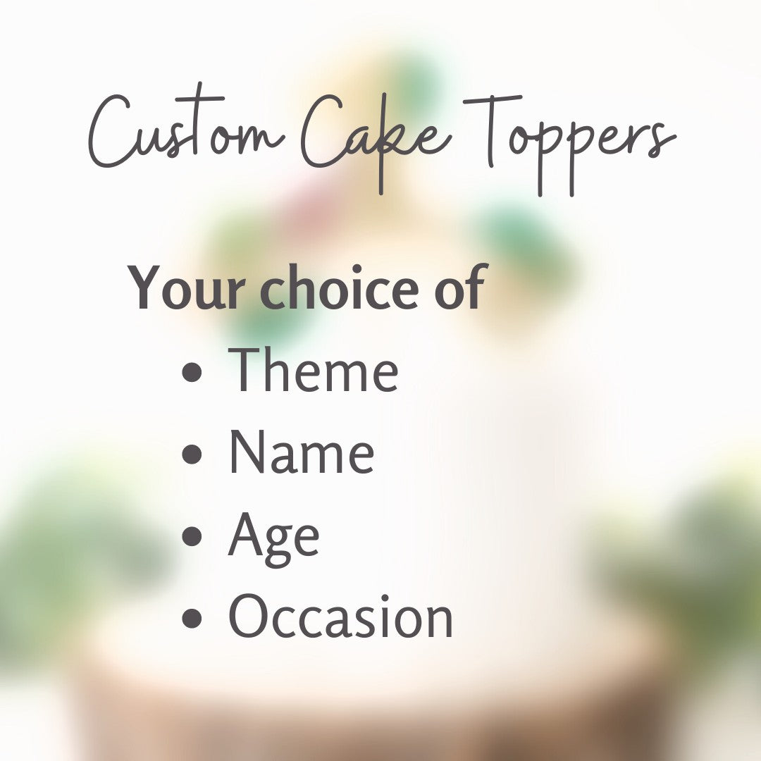 Custom Handmade Cake Topper Chalk and Cheese Occasions