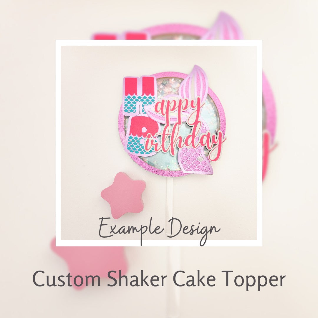 Custom Shaker Cake Topper Chalk and Cheese Occasions