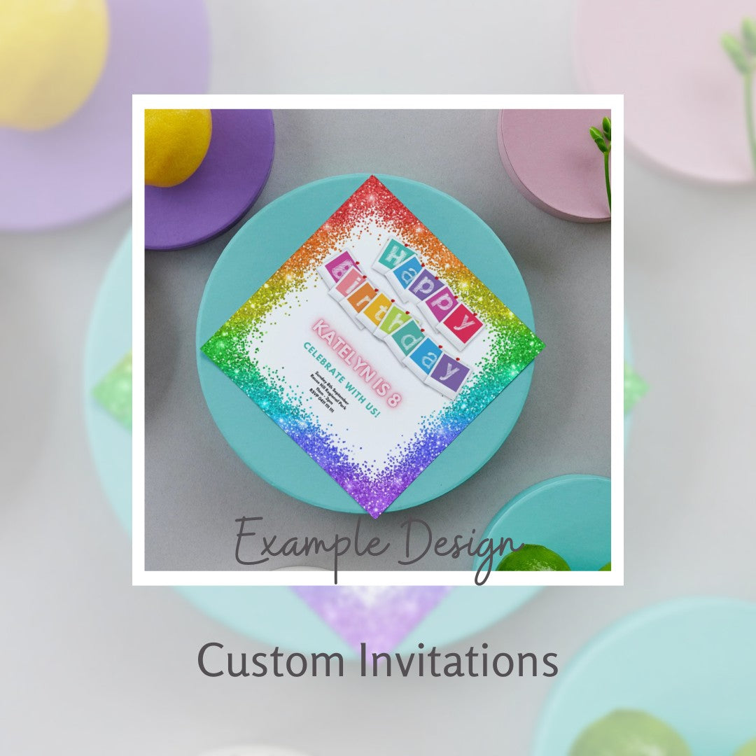 *Digital* Custom Party Invitations Chalk and Cheese Occasions